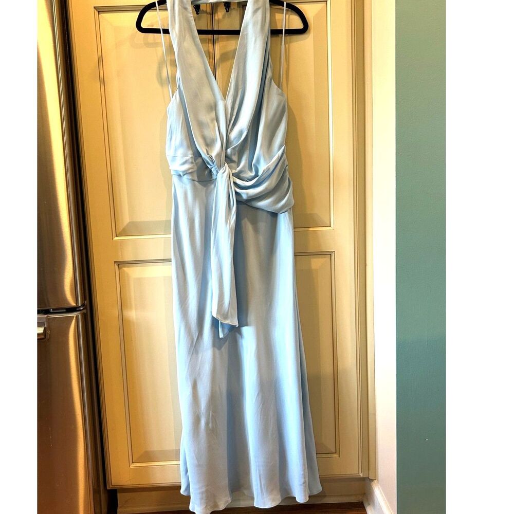 REISS Amber Drape Halter Dress - Size 14 - Runs Small - NWT - Picture 3 of 8